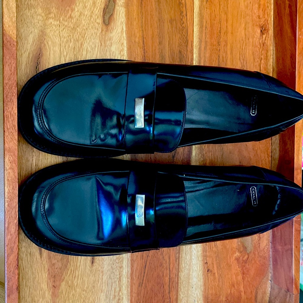 Coach Black Leather Loafers